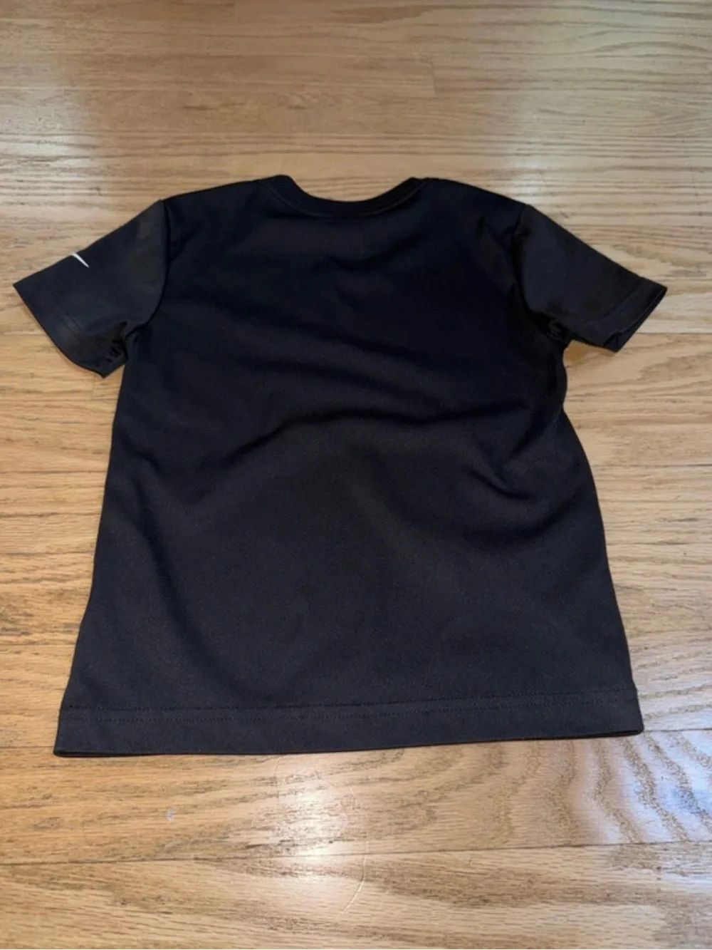 Nike Black Short-Sleeve Dri-FIT Tee with Red Pixel Swoosh